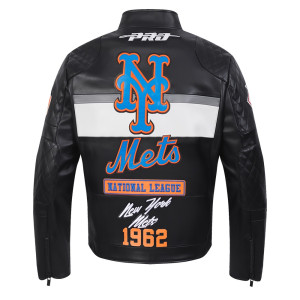 New York Mets Men's Moto Jacket