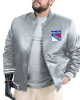 New York Rangers Adaptive Bold Logo Varsity Satin Jacket