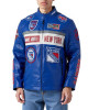 New York Rangers Blue Men's Moto Jacket