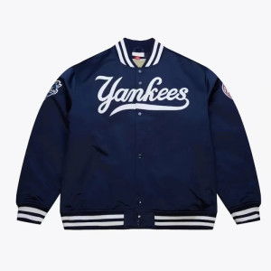 New York Yankees 2000 Full-Snap Satin Navy Jacket