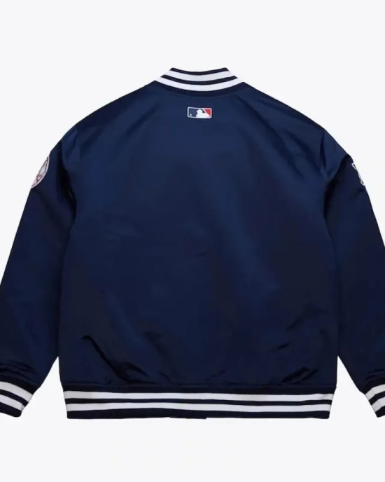 New York Yankees 2000 Full-Snap Satin Navy Jacket New York Yankees 2000 Full-Snap Satin Navy Jacket