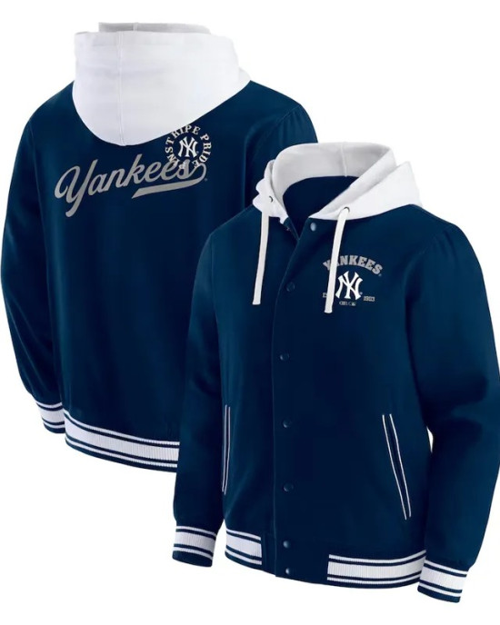 New York Yankees Navy Cotton Hooded Jacket