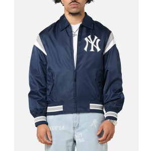 New York Yankees Retro Stadium Navy Satin Jacket