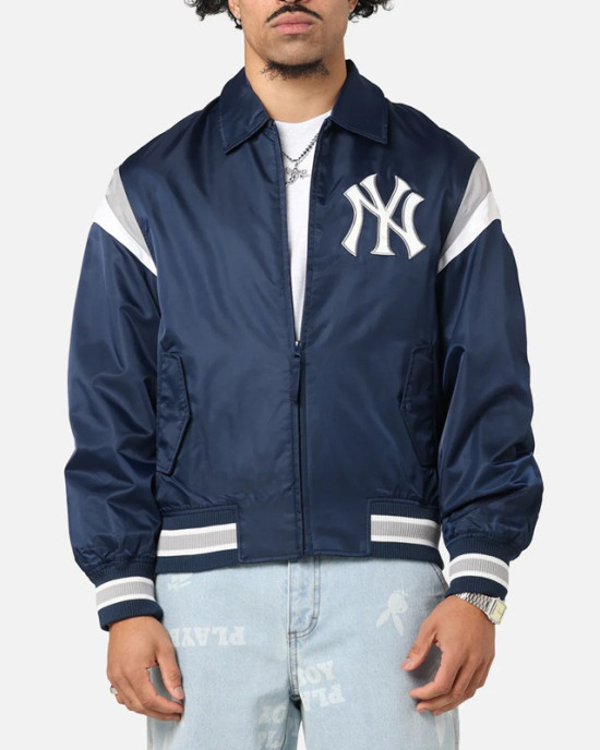 New York Yankees Retro Stadium Navy Satin Jacket