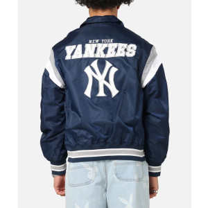 New York Yankees Retro Stadium Navy Satin Jacket
