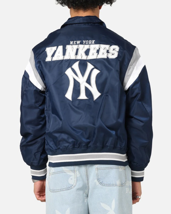 New York Yankees Retro Stadium Navy Satin Jacket