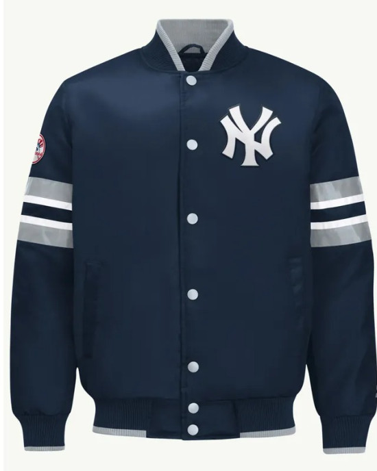 New York Yankees Scout I Navy Satin Jacket