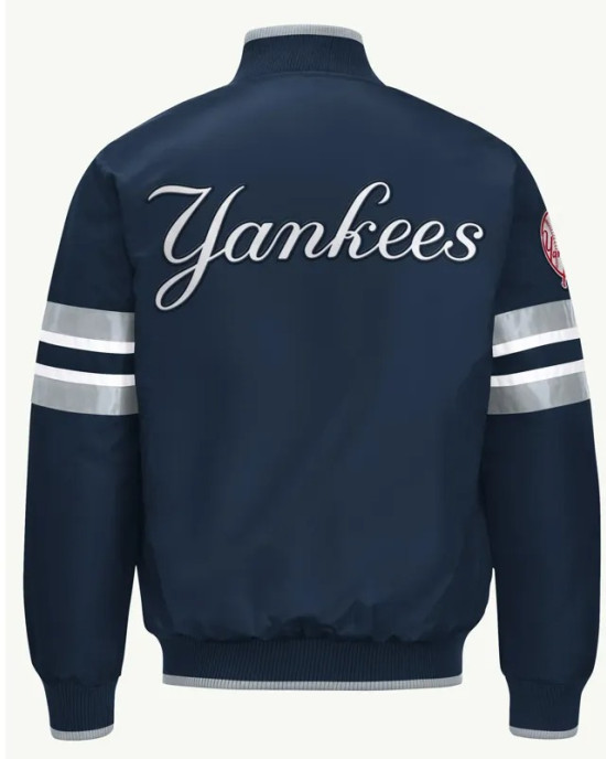 New York Yankees Scout I Navy Satin Jacket