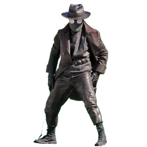 Nicolas Cage Spiderman Noir First Look Black Leather Coat