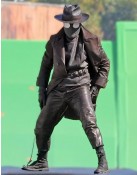 Nicolas Cage Spiderman Noir First Look Black Leather Coat