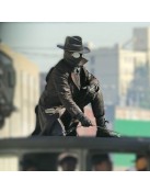 Nicolas Cage Spiderman Noir First Look Black Leather Coat