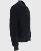 Noah Mens Navy Blue Bomber Suede Leather Jacket Noah Mens Navy Blue Bomber Suede Leather Jacket