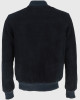Noah Mens Navy Blue Bomber Suede Leather Jacket