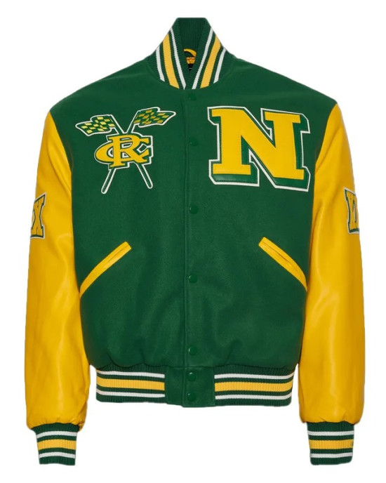 Norfolk State University Green and Gold Varsity Jacket