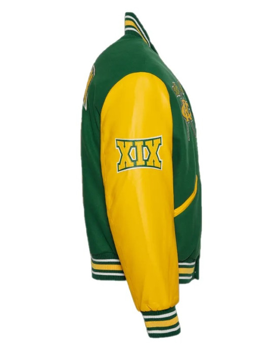 Norfolk State University Green and Gold Varsity Jacket