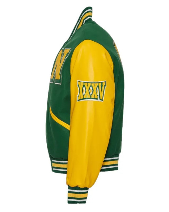 Norfolk State University Green and Gold Varsity Jacket