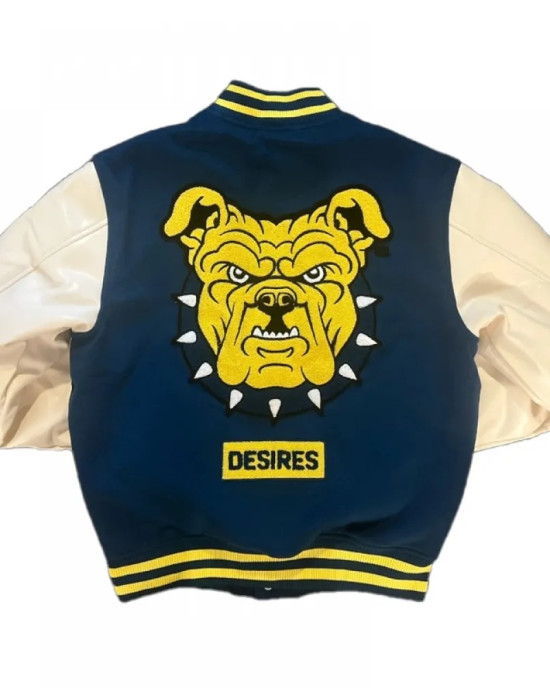 North Carolina A&T Chenille Navy and Off White Varsity Jacket