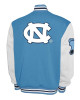 North Carolina Tar Heels Fleece Carolina Blue and White Varsity Jacket
