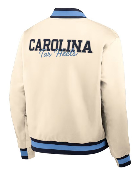 North Carolina Tar Heels Legacy Cream Bomber Jacket