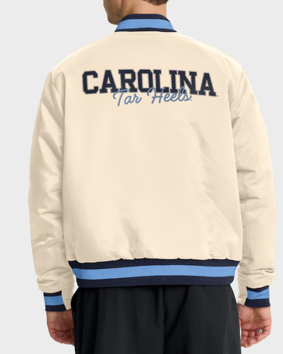 North Carolina Tar Heels Legacy Cream Bomber Jacket