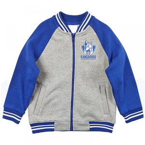 North Melbourne Gray and Royal Varsity Full-Zip Fleece Jacket