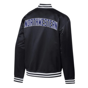 Northwestern Wildcats Champion Bomber Black Jacket