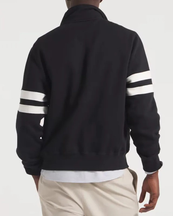 NY Giants Black Striped Fleece Jacket NY Giants Black Striped Fleece Jacket
