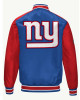 NY Giants Blue and Red Varsity Satin Jacket