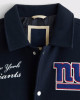 NY Giants Navy and Eggshell Varsity Bomber Jacket