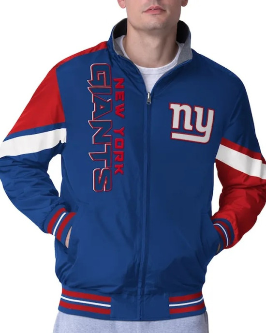 NY Giants Strong Arm Royal Full-Zip Jacket NY Giants Strong Arm Royal Full-Zip Jacket