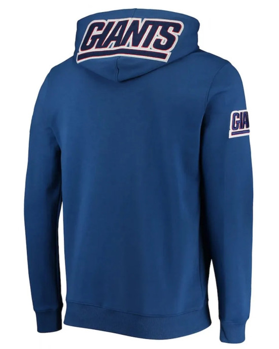NY Giants Zip Up Blue Hoodie NY Giants Zip Up Blue Hoodie