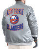NY Islanders Adaptive Bold Logo Varsity Satin Jacket