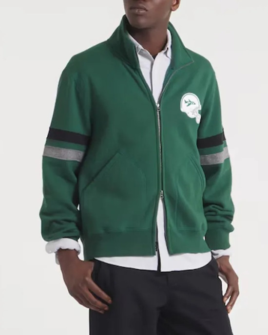 NY Jets Green Striped Fleece Jacket NY Jets Green Striped Fleece Jacket