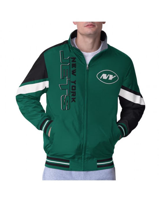 NY Jets Strong Arm Green Full-Zip Jacket
