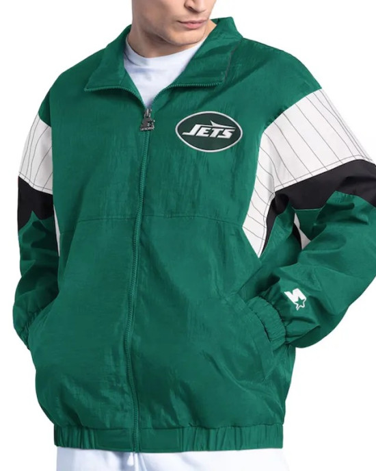 NY Jets Yard Line Green Full-Zip Jacket NY Jets Yard Line Green Full-Zip Jacket