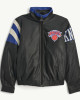 NY Knicks Retro Full Zip Leather Jacket