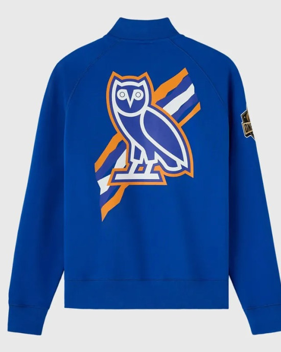 NY Knicks Royal Fleece Jacket – Owl Edition