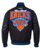 NY Knicks Team Badge Classic Rib Varsity Jacket