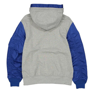 NY Mets Heather Gray/Royal Full-Zip Hoodie Jacket