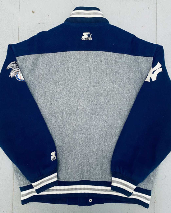 NY Yankees 1990’s Script Spellout Varsity Jacket NY Yankees 1990’s Script Spellout Varsity Jacket