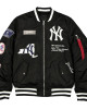 NY Yankees Full-Zip Green Bomber Jacket