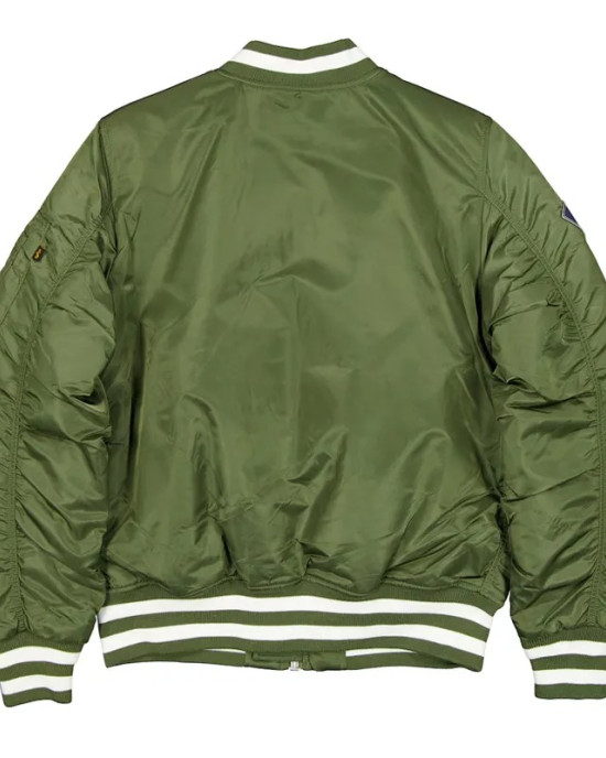 NY Yankees Full-Zip Green Bomber Jacket