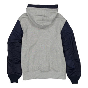 NY Yankees Heather Gray/Navy Full-Zip Hoodie Jacket