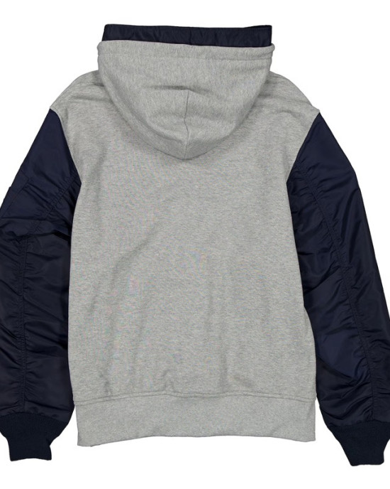 NY Yankees Heather Gray/Navy Full-Zip Hoodie Jacket