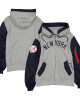 NY Yankees Heather Gray/Navy Full-Zip Hoodie Jacket