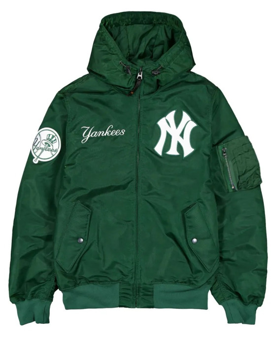 NY Yankees Historic L-2B Hooded Bomber Jacket NY Yankees Historic L-2B Hooded Bomber Jacket