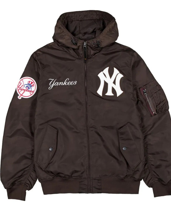 NY Yankees Historic L-2B Hooded Bomber Jacket NY Yankees Historic L-2B Hooded Bomber Jacket