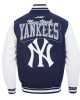 NY Yankees Team Badge Classic Rib Varsity Jacket