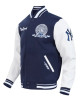 NY Yankees Team Badge Classic Rib Varsity Jacket
