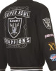 Oakland Raiders Black Contender Wool Bomber Jacket Oakland Raiders Black Contender Wool Bomber Jacket